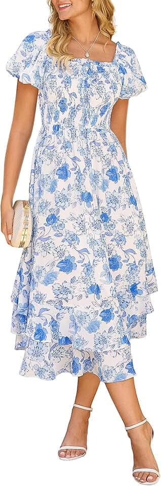 GRACE KARIN Womens Floral Maxi Wedding Guest Dress