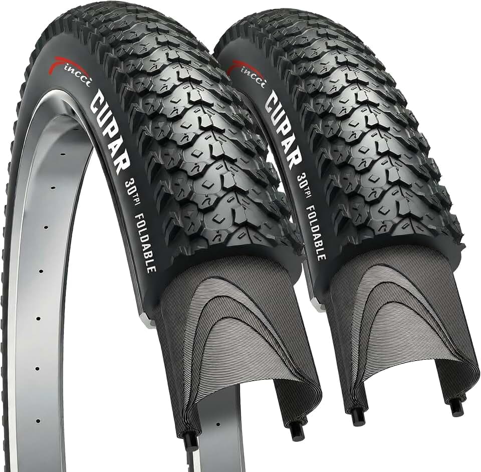 Fincci MTB Fahrradreifen 26 Zoll 26x2.125 Cupar Faltreifen Mantel Ebike