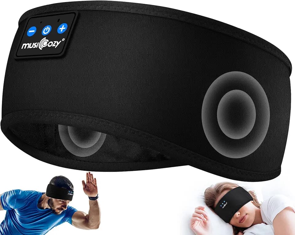 MUSICOZY Sleep Headphones Bluetooth Headband Headphones for Side Sleepers