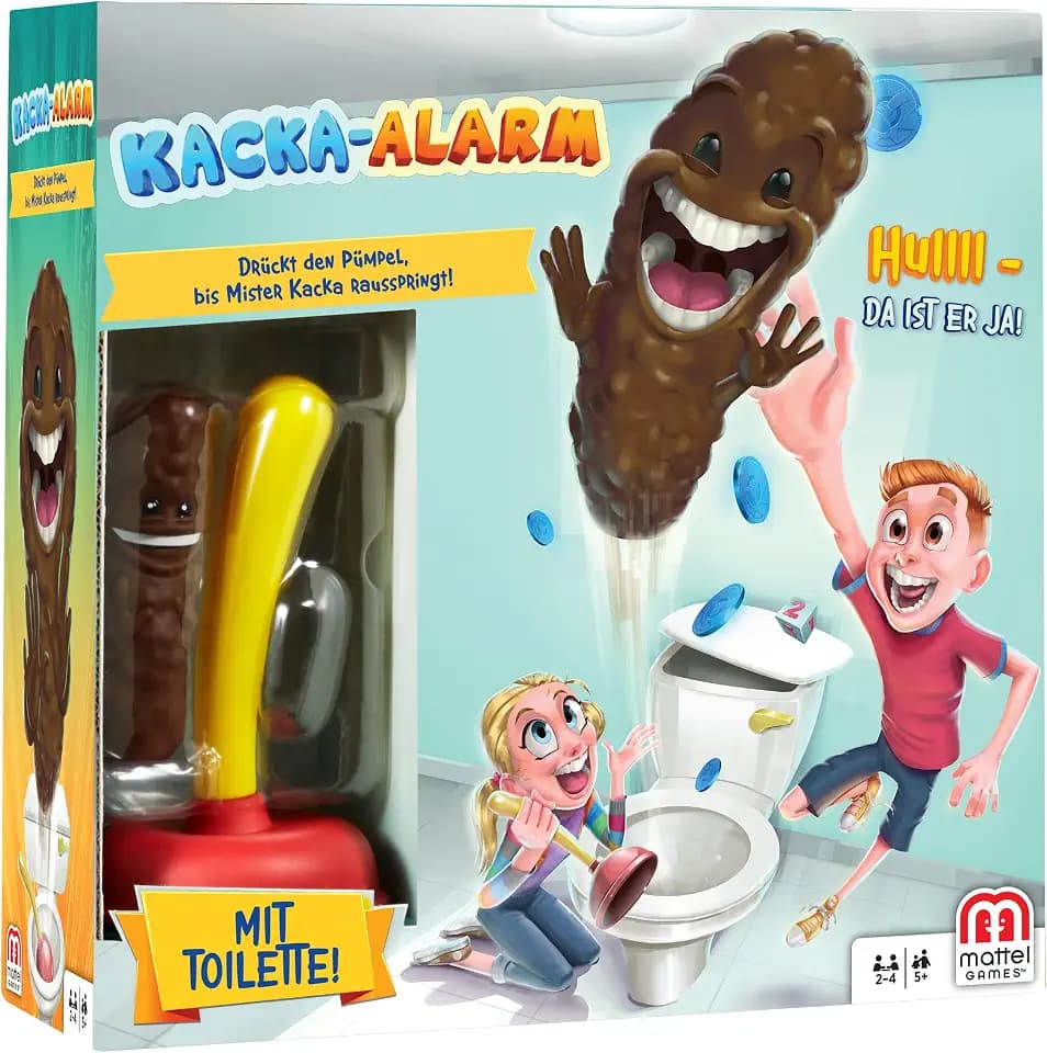 Mattel Games Flushin' Frenzy Spiel für Kinder ab 5 Jahren, 2-4 Spieler