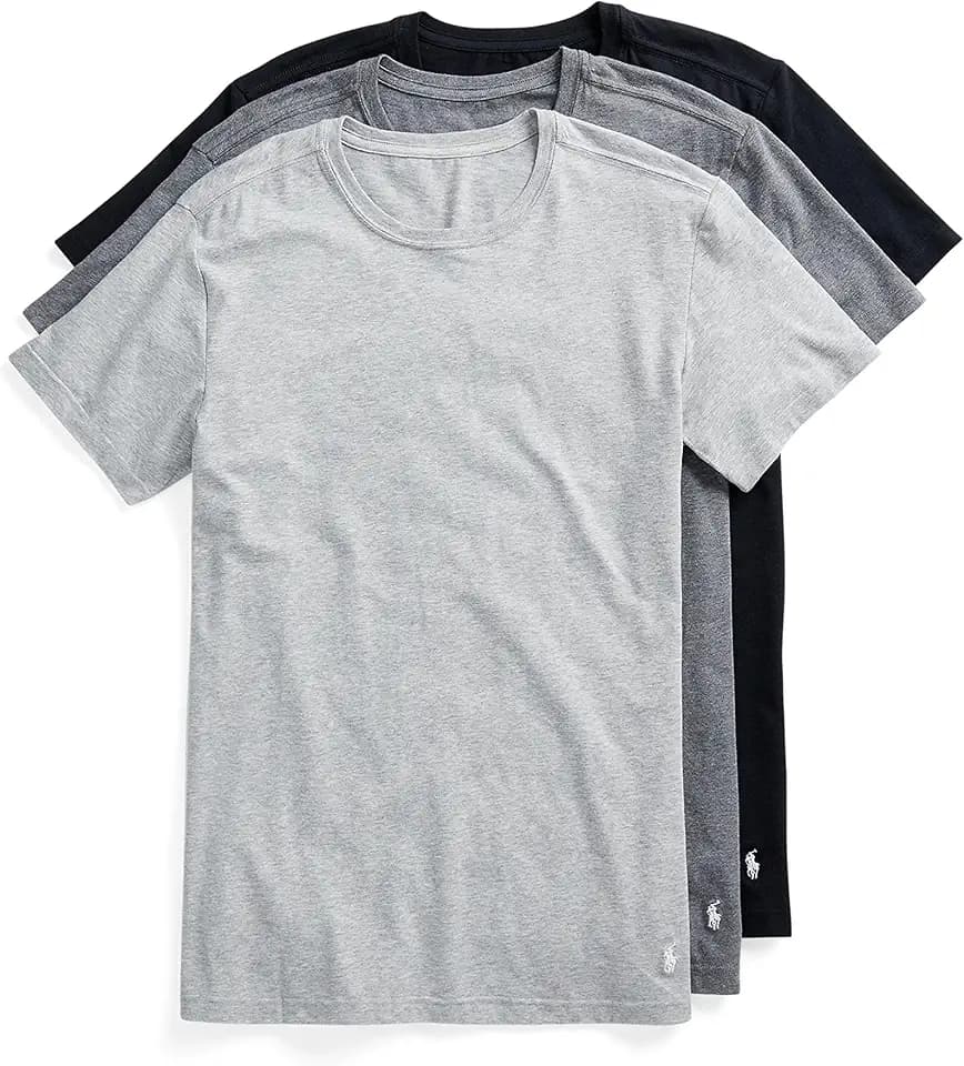 Polo Ralph Lauren Mens Slim Fit Stretch Crew Undershirts 3-Pack