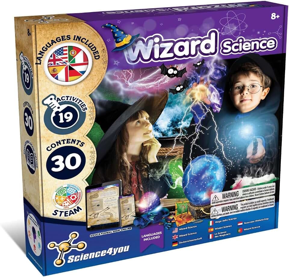 Science4you Zaubererwissenschaft für Kinder 8+ Jahren - Zauberspiel mit 19 Aktivitäten: Zaubertrank mit Ihrem Zauberstab herstellen, Pädagogische Wissenschaftssets, Zauberkasten für Kinder 8+ Jahren