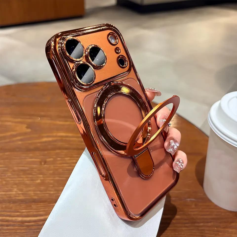 LXK Magnetic Stand for iPhone 17 Pro Case 6.3" Clear [Fit for MagSafe]