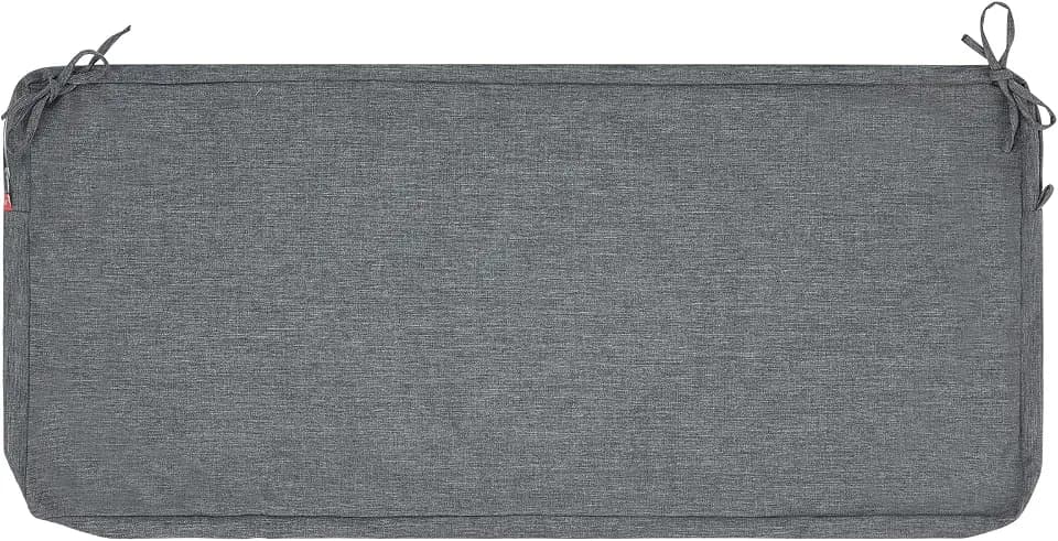 Patio Bench Cushion Covers for Outdoor Furniture with Ties, Water Resistant Loveseat/Settee Cushion Slipcover 42x18x3 Inch for Swing Porch Garden (Replacement Cover Only)-Heathered Grey