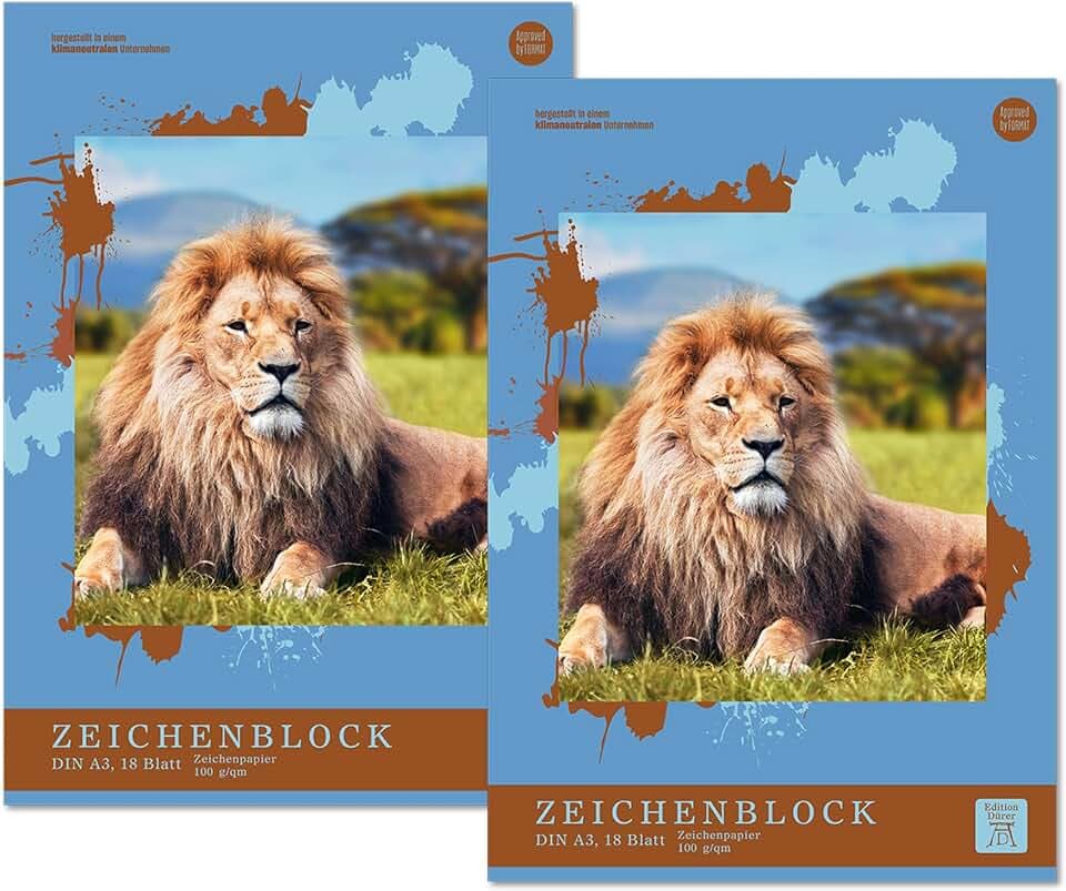 Lumart Zeichenblock - 2 Stück à 18 Blatt, DIN A3, 100 g/m²