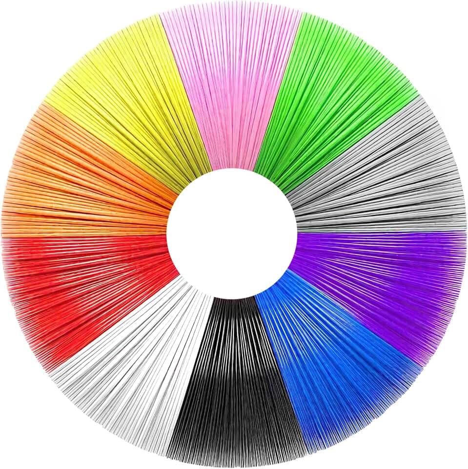 3D Stift Filament PCL, 10 Farben 3D Drucker Filament 1.75mm