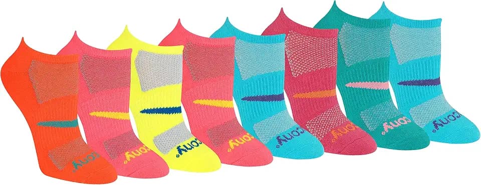 Saucony Women's Rundry Performance Super Lite No-show Athletic Socks, (8 Pairs)