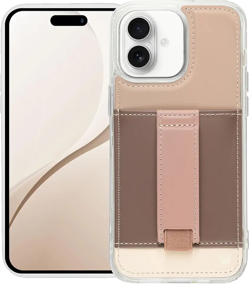 Walli Cases Wallet Phone Case for iPhone 16, Card Holder Kickstand