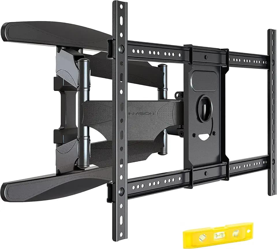 Invision TV Wandhalterung für 37-75 Zoll Bildschirme, Schwenkbar Neigbar und Ausfahren TV Halterung für Flache und Gebogene Fernseher, Max Gewicht 50kg, VESA 200x100mm zu 600x400mm (DXL-DE-IA)