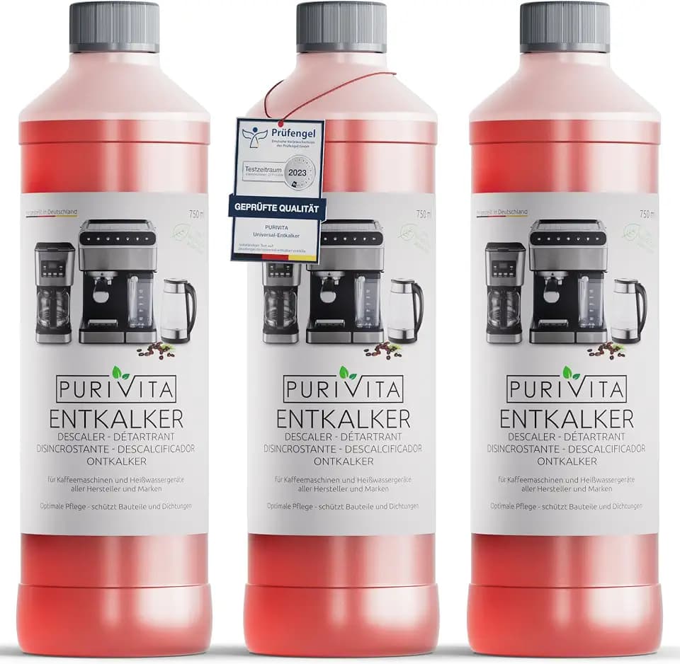PURIVITA® Universal Entkalker Kaffeevollautomat und Kaffeemaschine 3x750ml