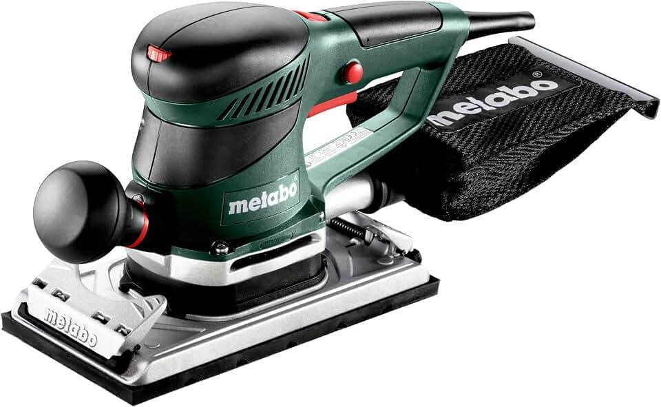 metabo SRE 4351 TurboTec Schwingschleifer, 350 W Profi Sander für Holz &