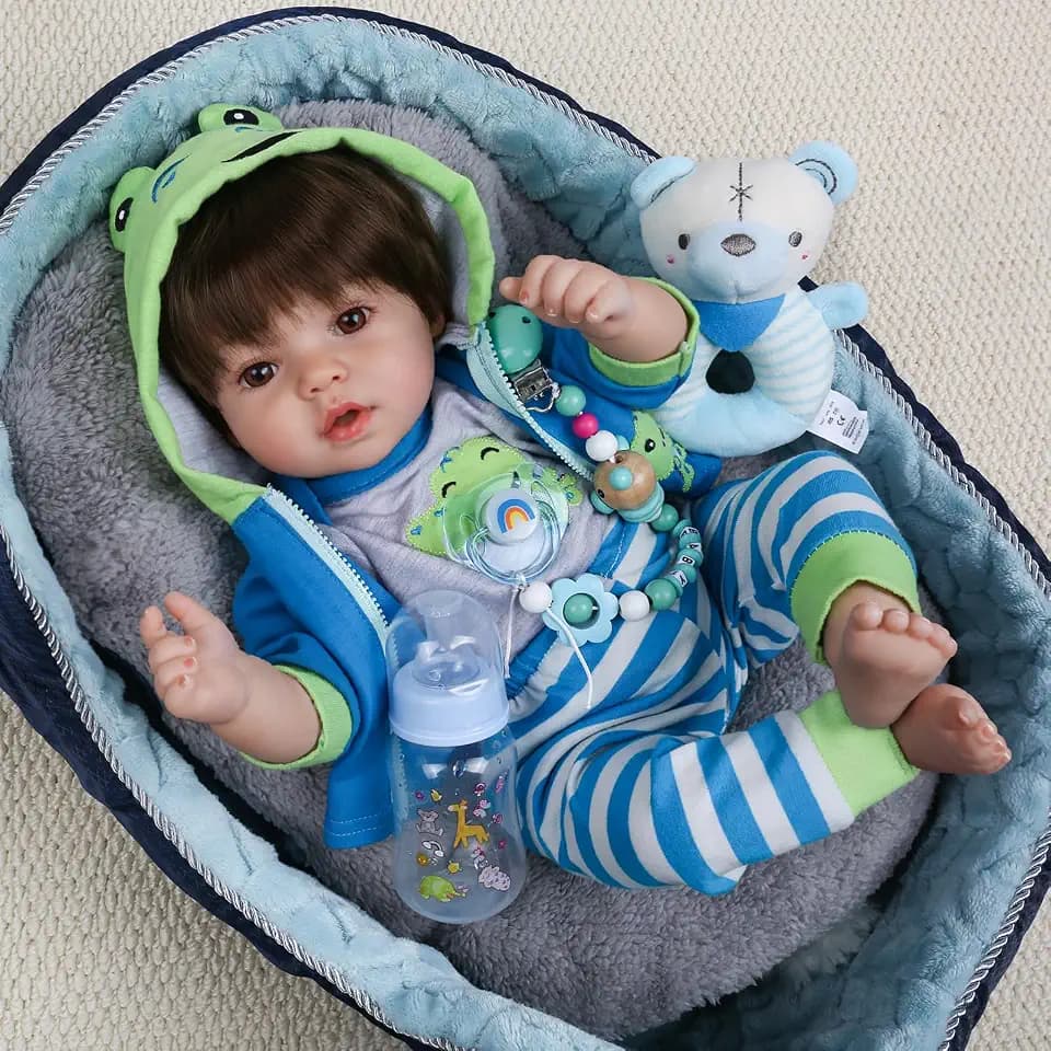CHAREX Lifelike Reborn Baby Dolls Boy Lucas 18 Inch Realistic Baby Toddler