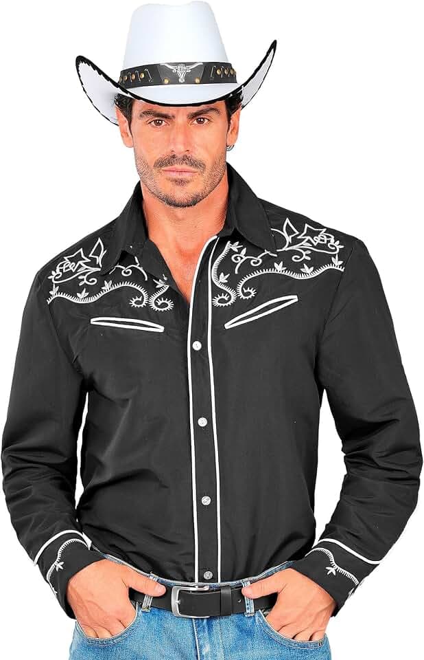 W WIDMANN MILANO Party Fashion - Cowboy Hemd für Erwachsene