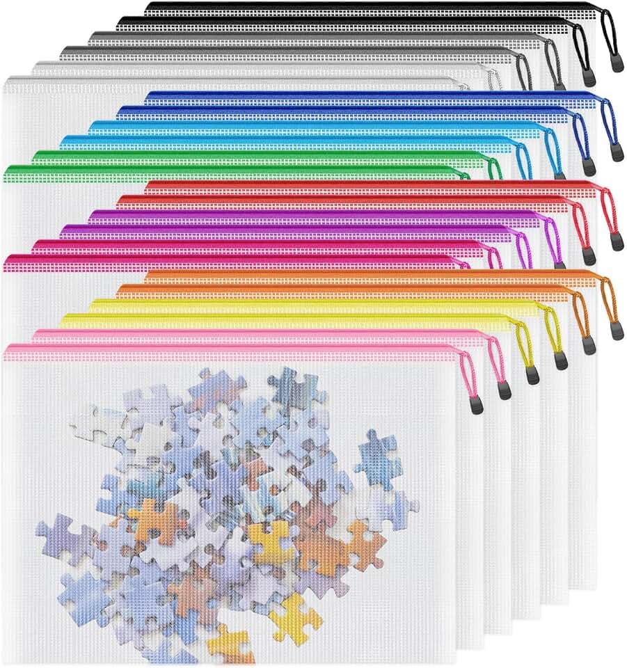 Smarpau B4 Mesh Zipper Pouch, 24 Pack Large Zipper Pouches for Organizing