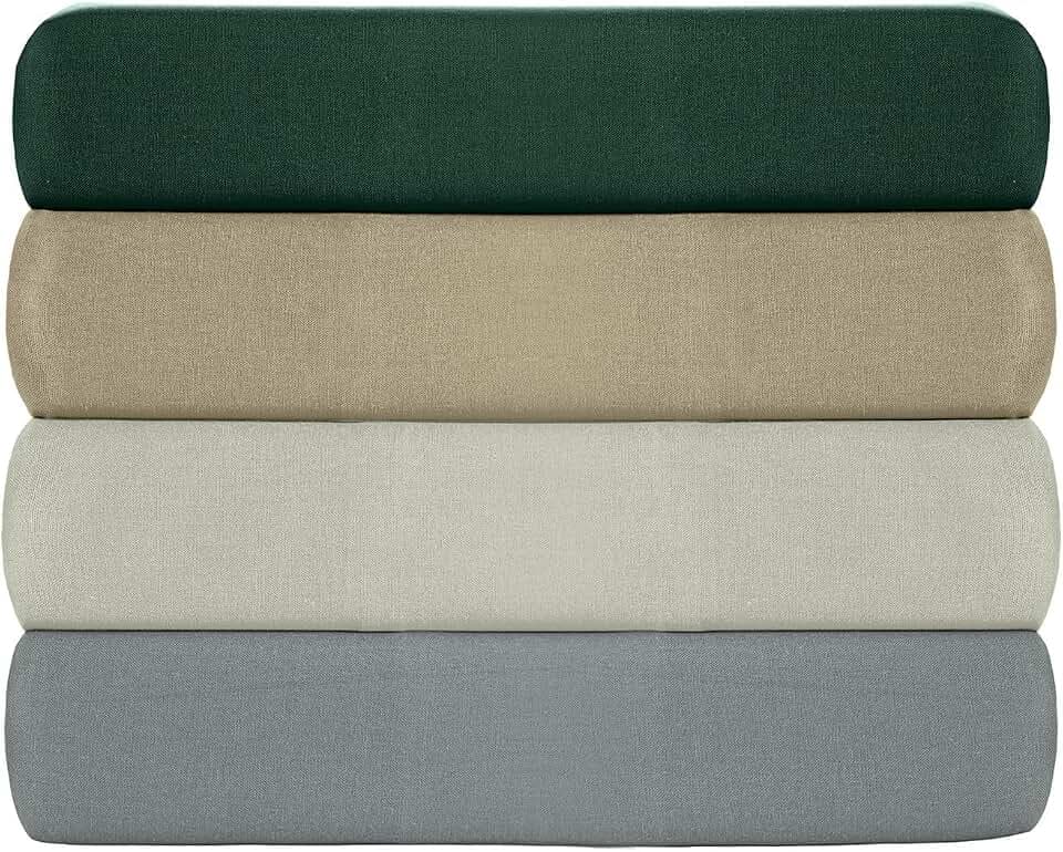 Premium Ranforce Spannbettlaken Doppelbett XL (140 x 200 + 30 cm) – 100% Baumwolle, Dunkelgrün, 155 Fäden pro Zoll, Maschinenwaschbar bei 30 °C | Weich und strapazierfähig