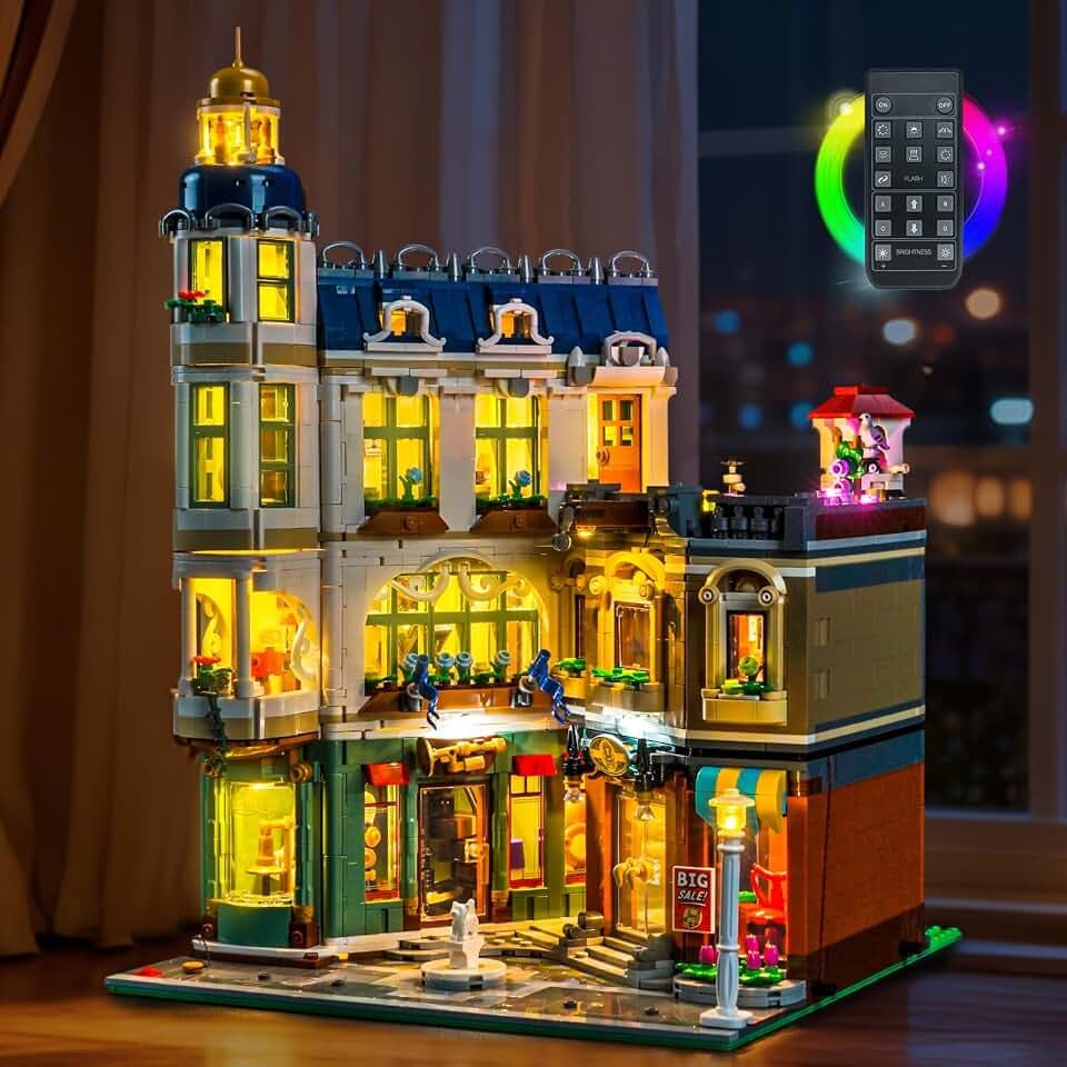 LED Lighting Compatible with LEGO Icons 11371 Shopping Street Miniature House - JUST Lights,Light Kit Compatible with LEGO 11371 Shopping Street,NOT Included The Model