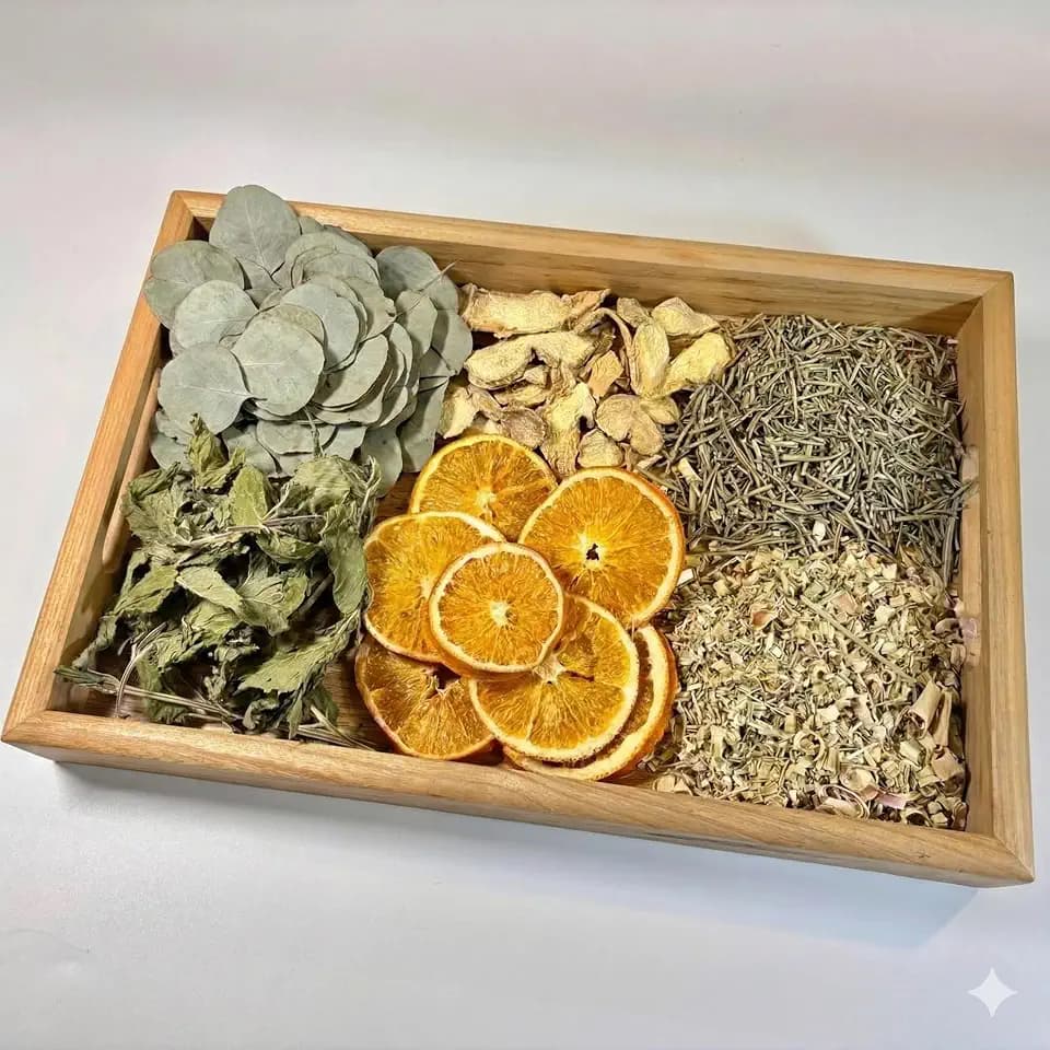 Healing Herbs Simmer Pot Potpourri with Eucalyptus, Rosemary, Ginger, Orange, Lemongrass and Mint, Electric Simmer Pot Mix for Stove Potpourri Gifts for Holiday, Christmas, Halloween