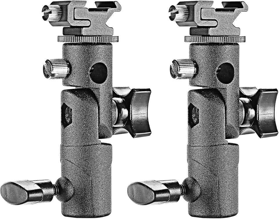 Neewer Professioneller universeller Blitzlichtständer für Blitzgeräte von Canon, Nikon, Pentax, Olympus und andere Blitzgeräte, E-Typ, Studio-Licht, LED-Licht, 2 Stück