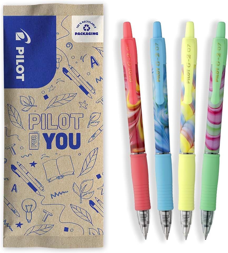 PILOT - 4er G2 Flow - Gel-Tintenroller - Limitierte Edition - Blau, Schwarz