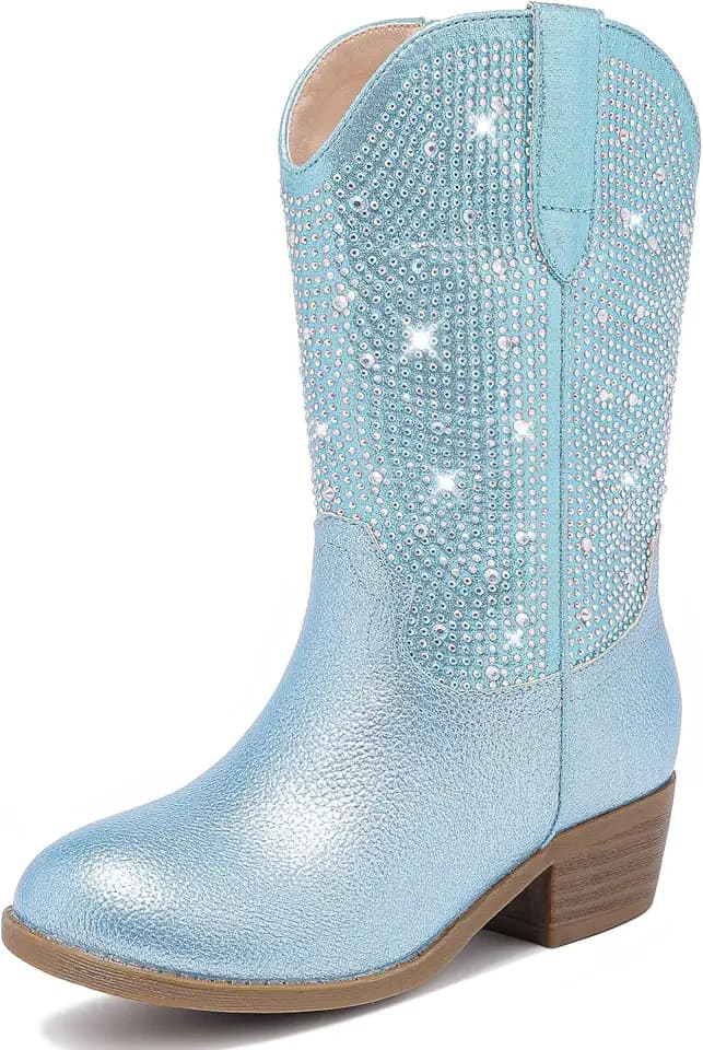 Motasha Rhinestone Girls Cowboy Boots Sparkly Cowgirl Boots Little Big Kid