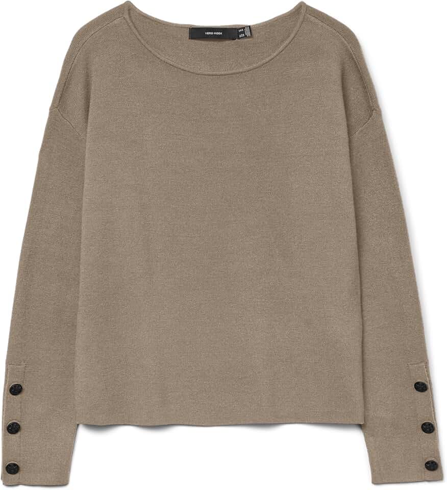 VERO MODA Damen Vmgold Ls Boatneck Pullover