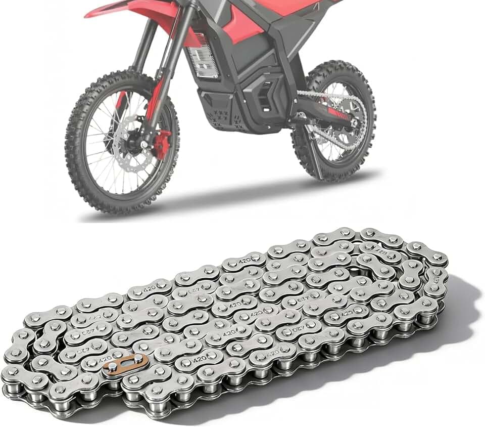 Heavy Duty Dirt Bike Chain for Yozma in 10 (Not for PRO), Carbon Steel Electric Bike Chain for Yozma in 10, Upgrade Ebike Replacement Parts Accessories