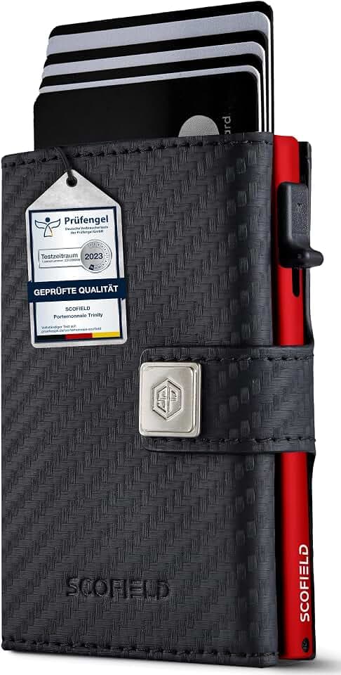 SF SCOFIELD Geldbörse Herren | Portmonee Herren für 11-12 Karten | Geldbeutel RFID Schutz | Portemonnaie | Wallets for Men | Smart Wallet | Kreditkartenetui | Slim Wallet | Kartenetui Klein