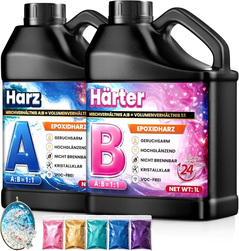 2L Epoxidharz Set Anfänger - Transparent Gießharz mit Härter