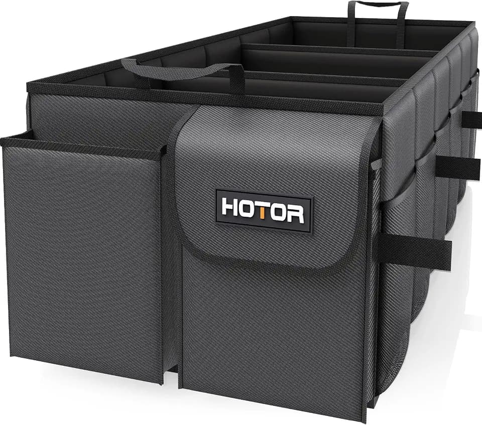 HOTOR Trunk Organizer - Foldable Car Organizer for SUVs & Sedans Storage
