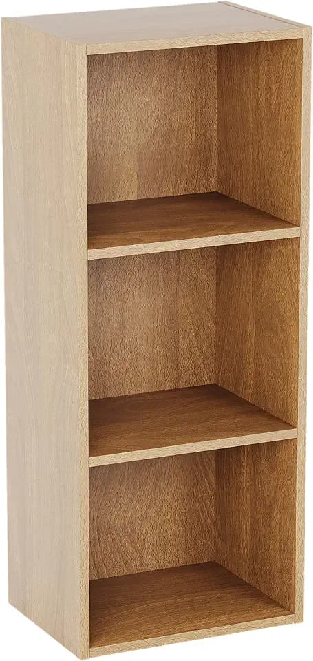 Vida Designs Oxford Bücherregal mit 3 Ebenen, würfelförmig, Eiche, Holz-Regaleinheit für Büro, Wohnzimmermöbel