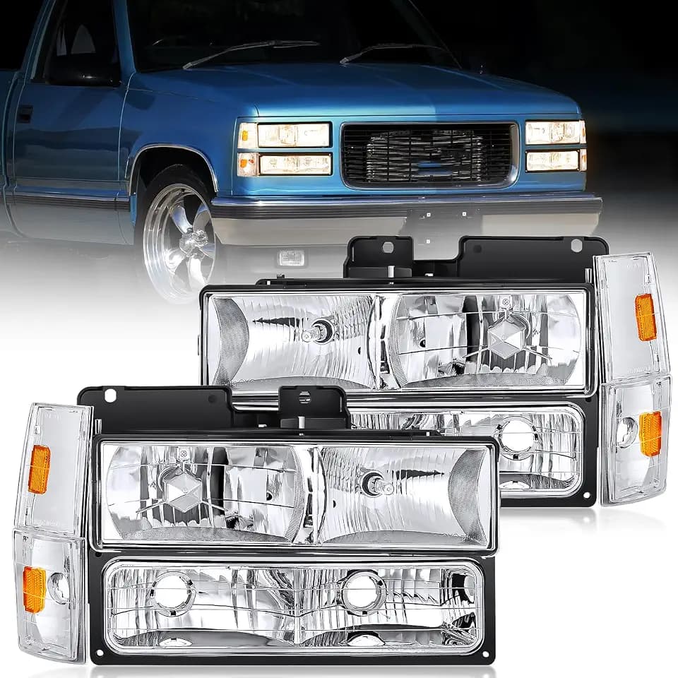 Nilight Headlight Assembly Compatible with Chevy GMC 1988-1993