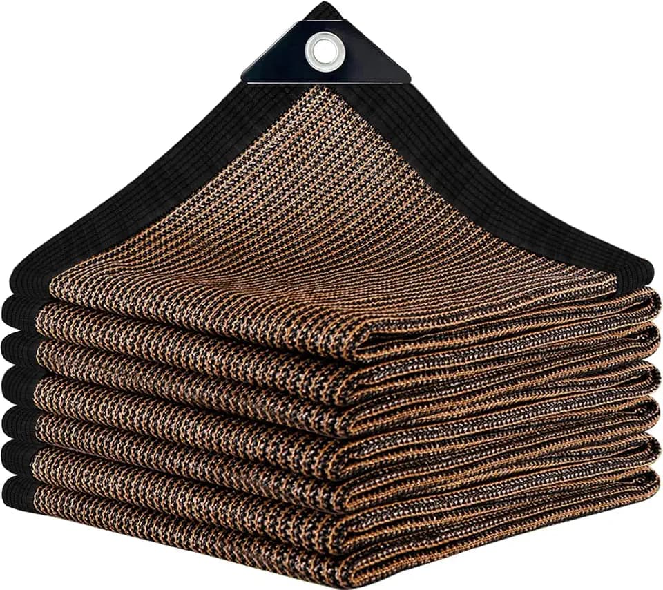 Sun Shade Cloth with Grommets,90% UV Protection Shade Fabric,Pergola Shade Cover Canopy Fence Privacy Screen Balcony,Brown Sunshades for Patio Pergola Garden Backyard Outdoor,Mocha-3x10FT