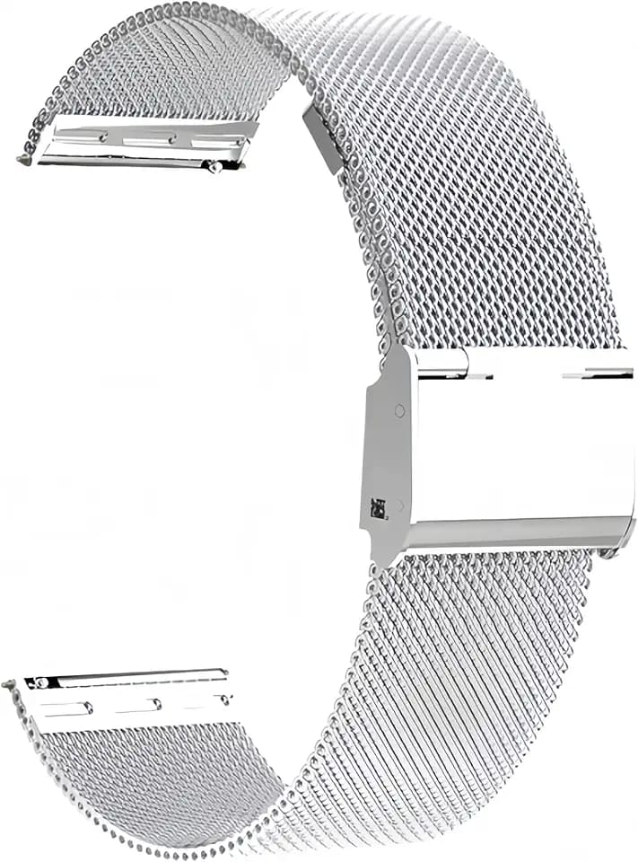 Microwear Uhrenarmband,16mm 18mm 20mm 22mm Ersatz Edelstahl Metallgitterband,Schnellverschluss Uhrenarmband Metallschraube,Smart Watch Armbänder für Männer Frauen