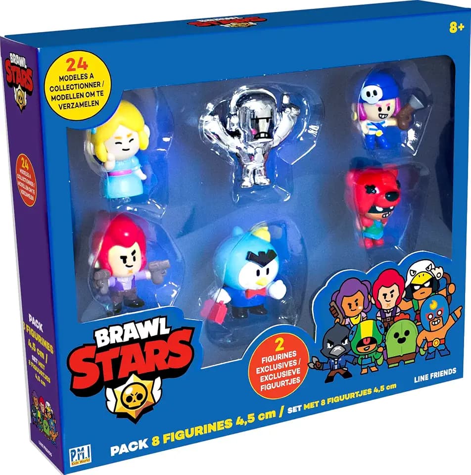 Lansay Brawl Stars – Pack mit 8 Figuren, 4,5 cm – Brawlers Team B