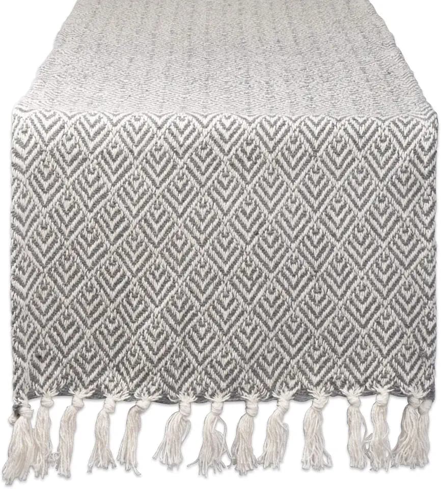DII Braided Farmhouse Table Runner, 15 x 72 inches, 1-Piece, Gray
