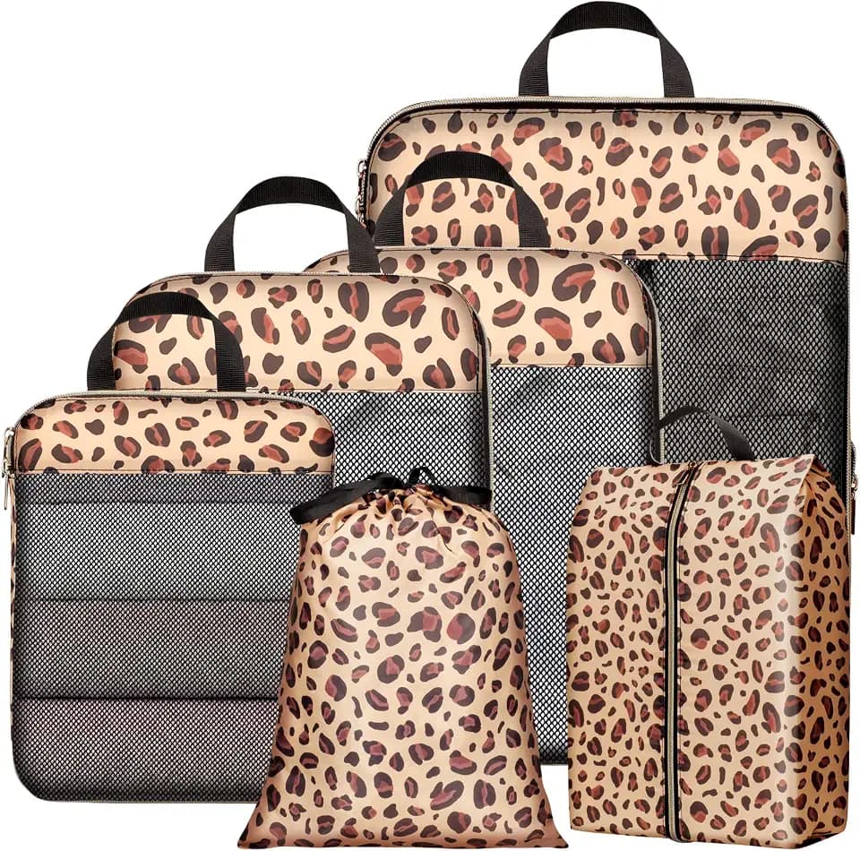 Cambond Compression Packing Cubes for Travel Women - Lightweight Luggage Organizers Bag Packing Cubes for Carry on Suitcases