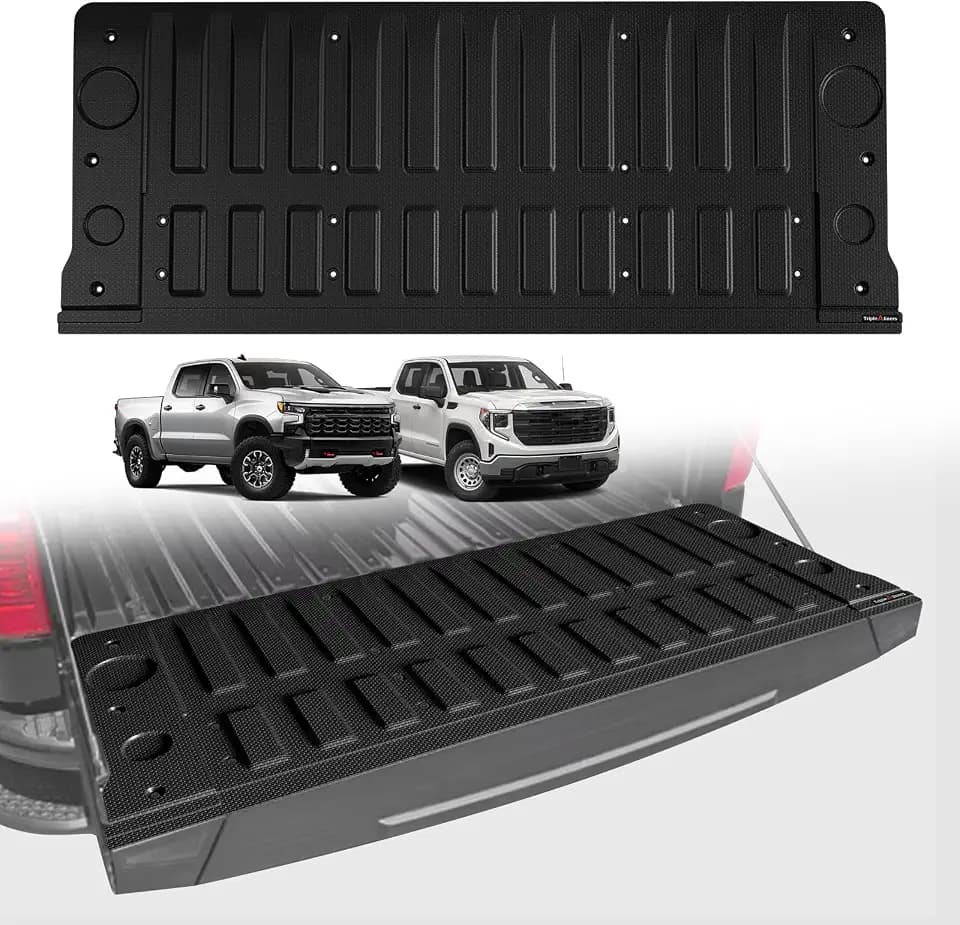 TripleAliners Tailgate Mat Compatible with 2019-2026 Chevy Silverado & GMC Sierra 1500 Multipro Tailgate Accessories, Tailgate Cover Custom Fit All Weather Protection Pickup Liner, M-pro Tailgate Only
