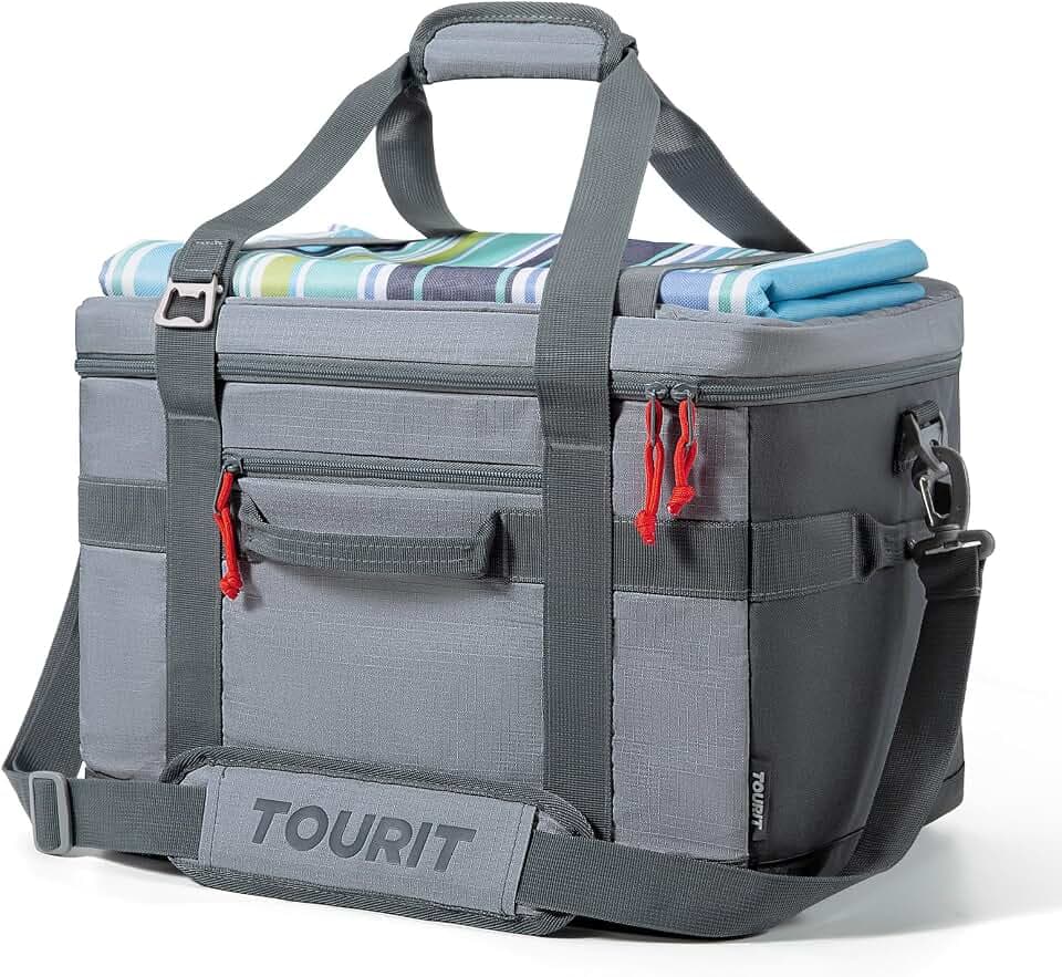 TOURIT Soft Sided Cooler Bag 30/48/60Can, Collapsible & Leakproof Ice Chest