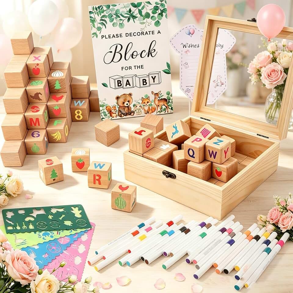278 Stück Babyparty Spiele Set, Kreatives DIY Baby Shower Spiel