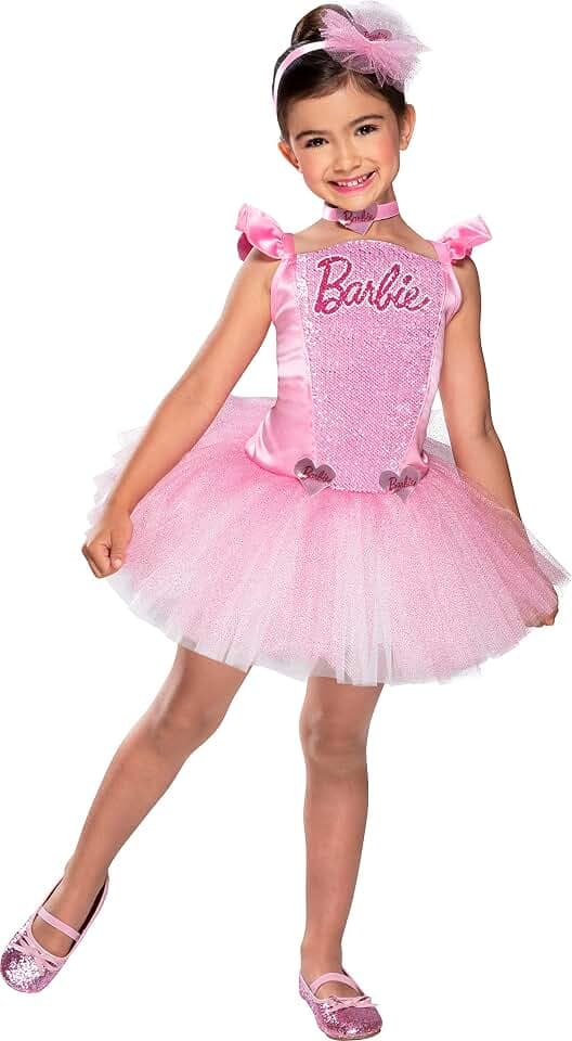 Déguisement enfant luxe Barbie™ Ballerine paillettes 7/8 ans