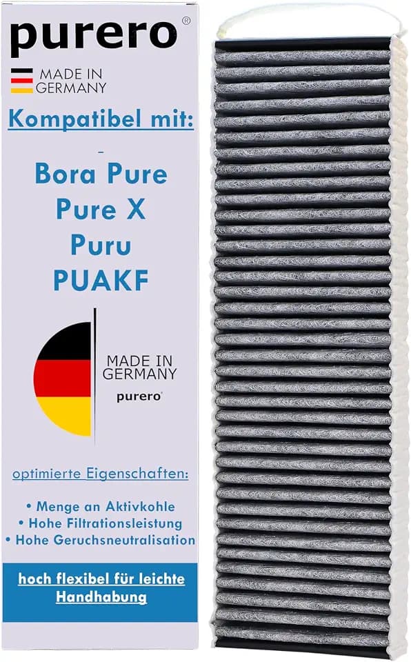 kompatibler Ersatzfilter für Bora Pure - kompatibel mit PUAKF, Puru, Pure X - Aktivkohlefilter - Made in Germany