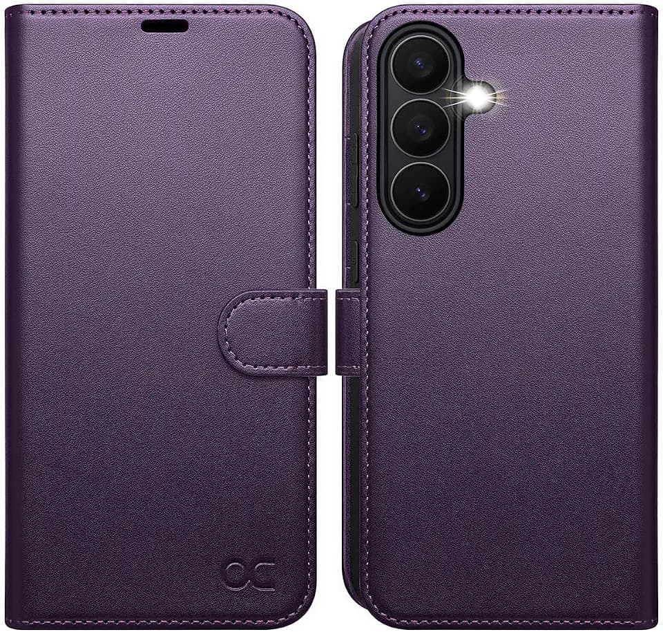 OCASE for Samsung Galaxy S26 Wallet Case, Card Holder, Dark Purple