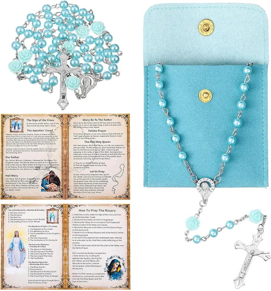 Quelay Rosary Catholic for Women Prayer Card