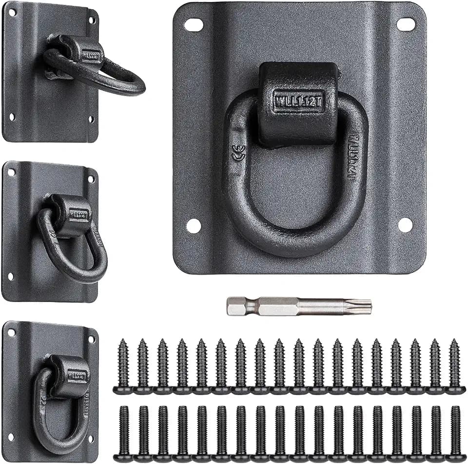 4Pcs Heavy Duty Tie Down Anchors Truck Bed Tie Downs Car Accessories Fit for 2015-2025 2026 F150 F250 F350 and Raptor Models Replace OE# FL3Z-99000A64-B&FL3Z-9928408-AB