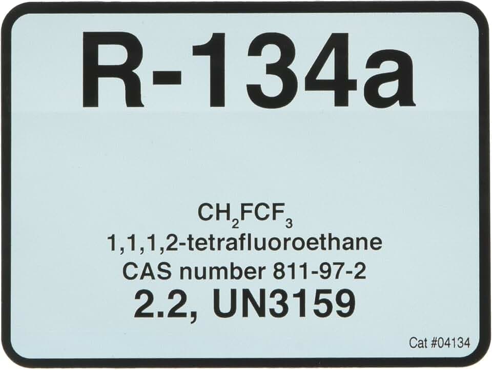 Diversitech R-134A Color Coded Refrigerant ID Label (04134)