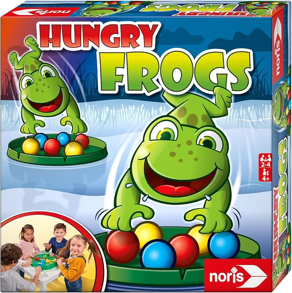 noris - Hungry Frogs, das lustige Schnappspiel für Groß und Klein, für Kinder ab 4 Jahren