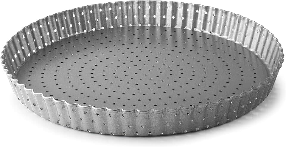 LACOR - 68783 - Backform Rund, Kuchenform, Backformen, Gelockte Kuchenform, Perforiert, Kohlenstoffstahl, PFOA-frei, Backofenfest, Gefrierfest, 26 cm