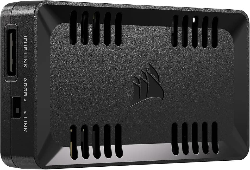 CORSAIR Commander Duo iCUE Link RGB Lighting and PWM ARGB Fan Controller â€“ Control 12 Daisy-Chained PWM Fans, Two Flexible Temperature Sensors Included â€“ Black