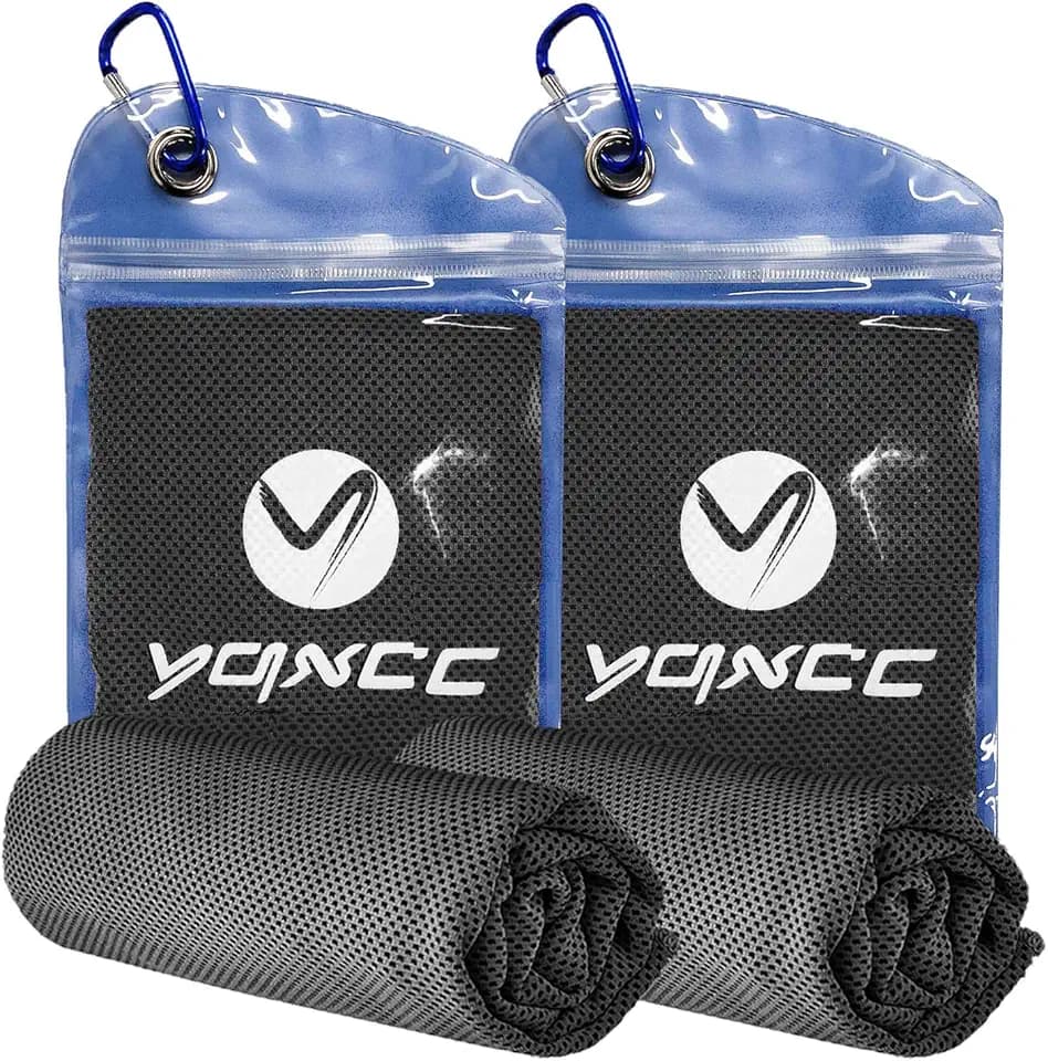 YQXCC 2 Stück Kühlendes Handtuch 120x30cm, Eiskühlung für Nacken & Gesicht