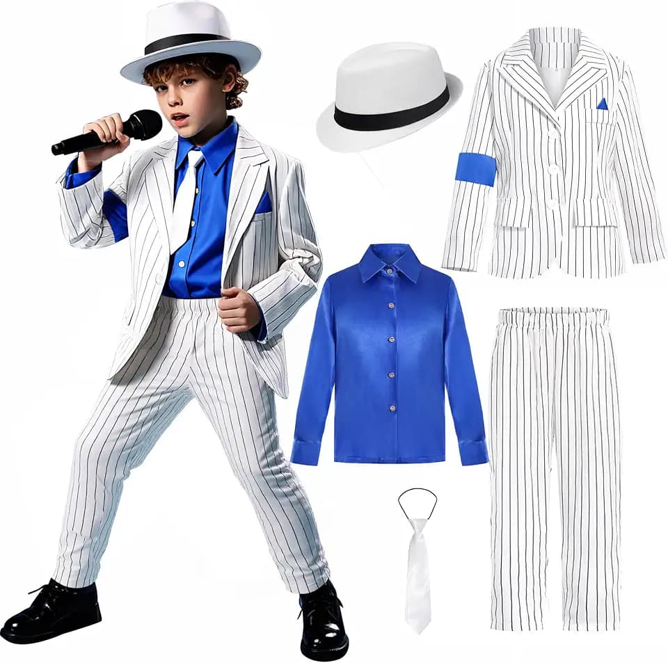 Kids Dance Star Costume for Boys 80s 90s Hop Stage Outfit for Cosplay Party